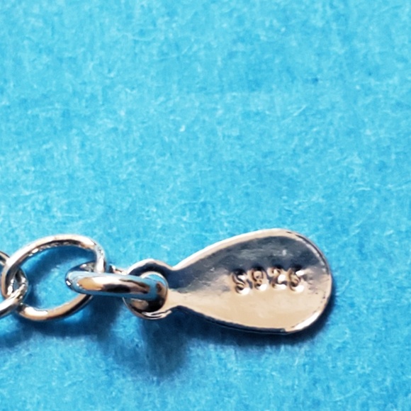 Silver bracelet with Cubic zirconia diamonds - Picture 7 of 8